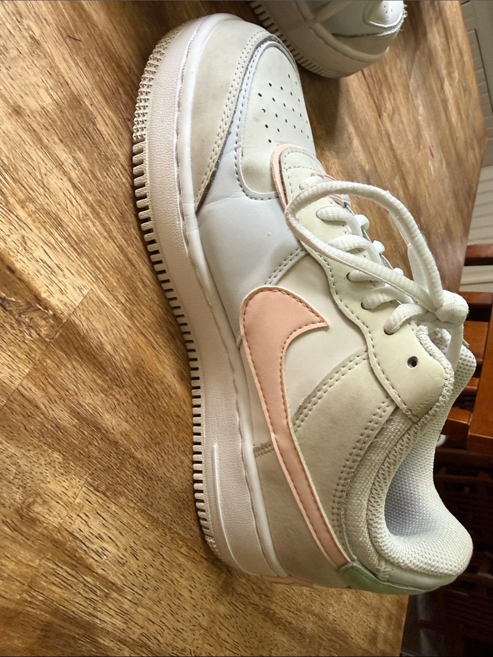 Nike Airforce 1 Shadow White/Mint Foam/ Pink Gently used!! - Picture 7 of 8